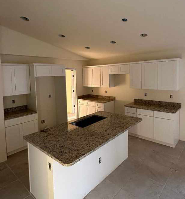 A modern granite countertop